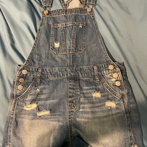 RSQ ripped short overalls, kids XL (fits like juniors xs/s)
